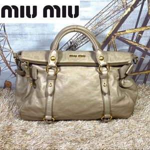 MIU MIU Vitello Lux Bow Medium